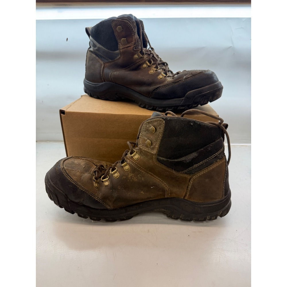 Caterpillar Threshold Waterproof Steel‎ Toe Work Boots Mens 14 Brown P90935